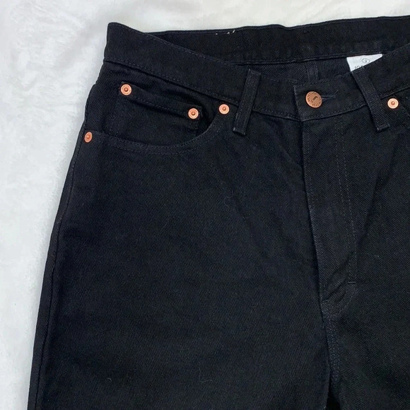 JORDACHE Vintage Y2K Black High Rise Tapered Leg Jeans No Stretch 13/14 Short - Picture 3 of 15